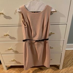Pink belted dress